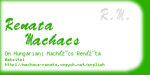 renata machacs business card